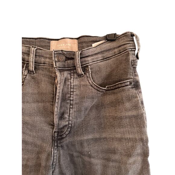 Everlane High-Rise Slim Straight Cigarette Jeans Size 25 Ankle - Picture 3 of 5